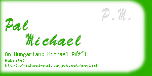 pal michael business card